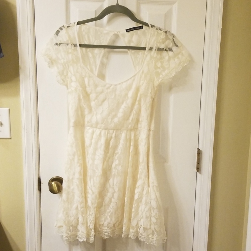 Ivory lace baby doll dress